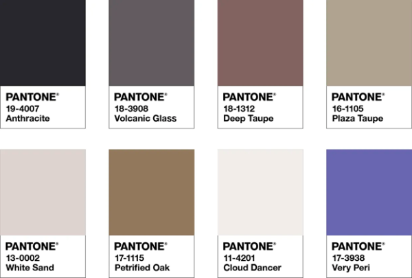 Pantone Star Of The Show Colour Swatch Palette