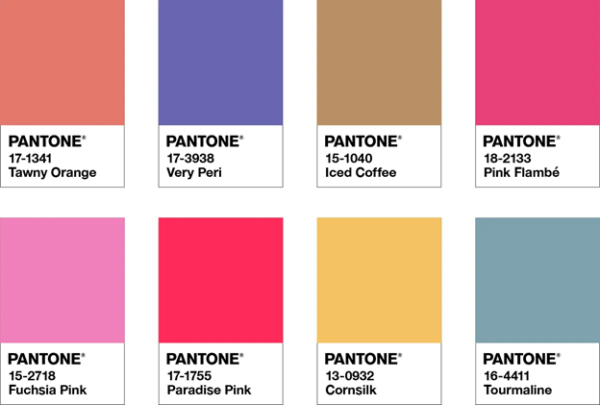 Pantone Amusements Colour Swatch Palette